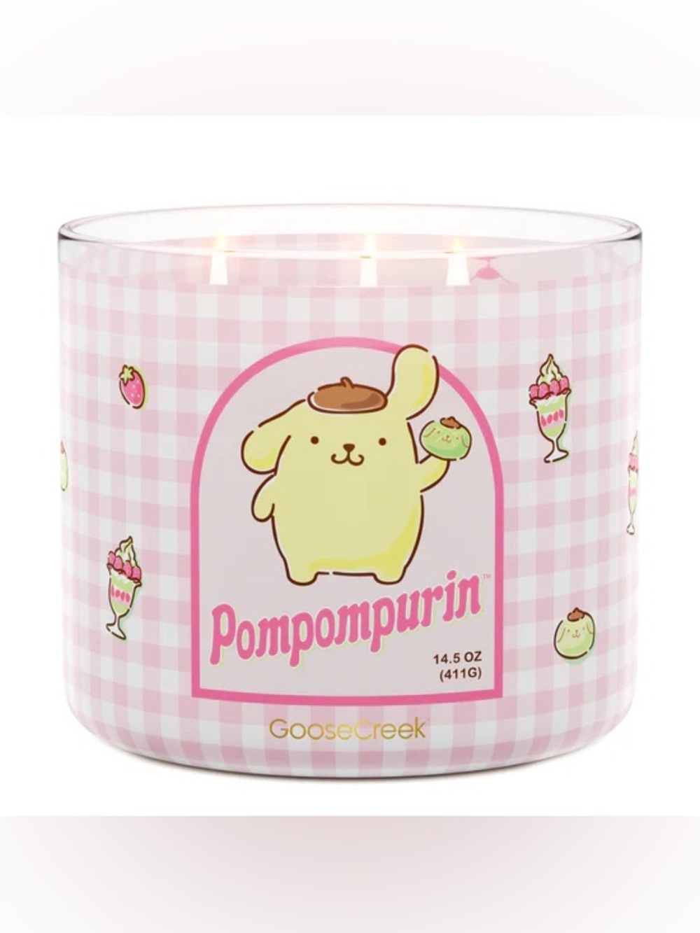 GooseCreek x Hello Kitty And Friends Pompompurin Hello Kitty 3-Wick Candle